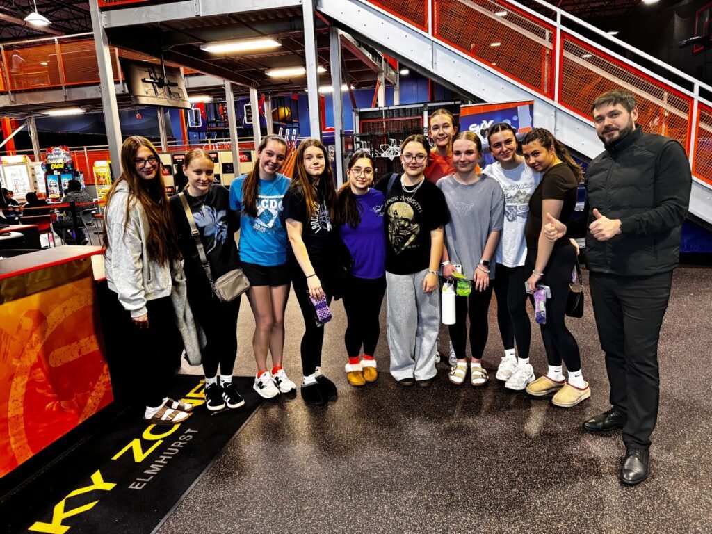 Wyjscie do praku trampolin